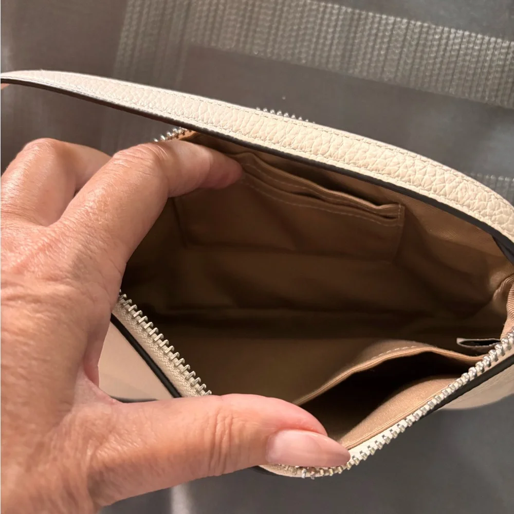 Coach Cream/Ivory Studded Leather Wristlet - Picture 3 of 3